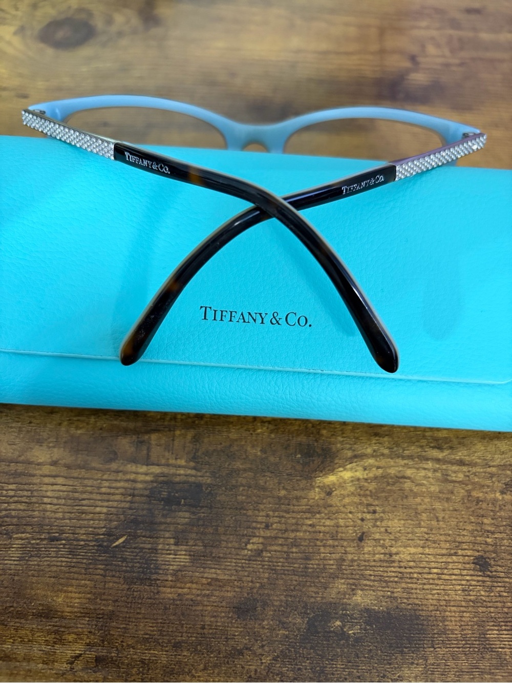 Tiffany & Co. Black Women's Eyeglasses with Signature Tiffany Blue Case - Picture 2 of 3